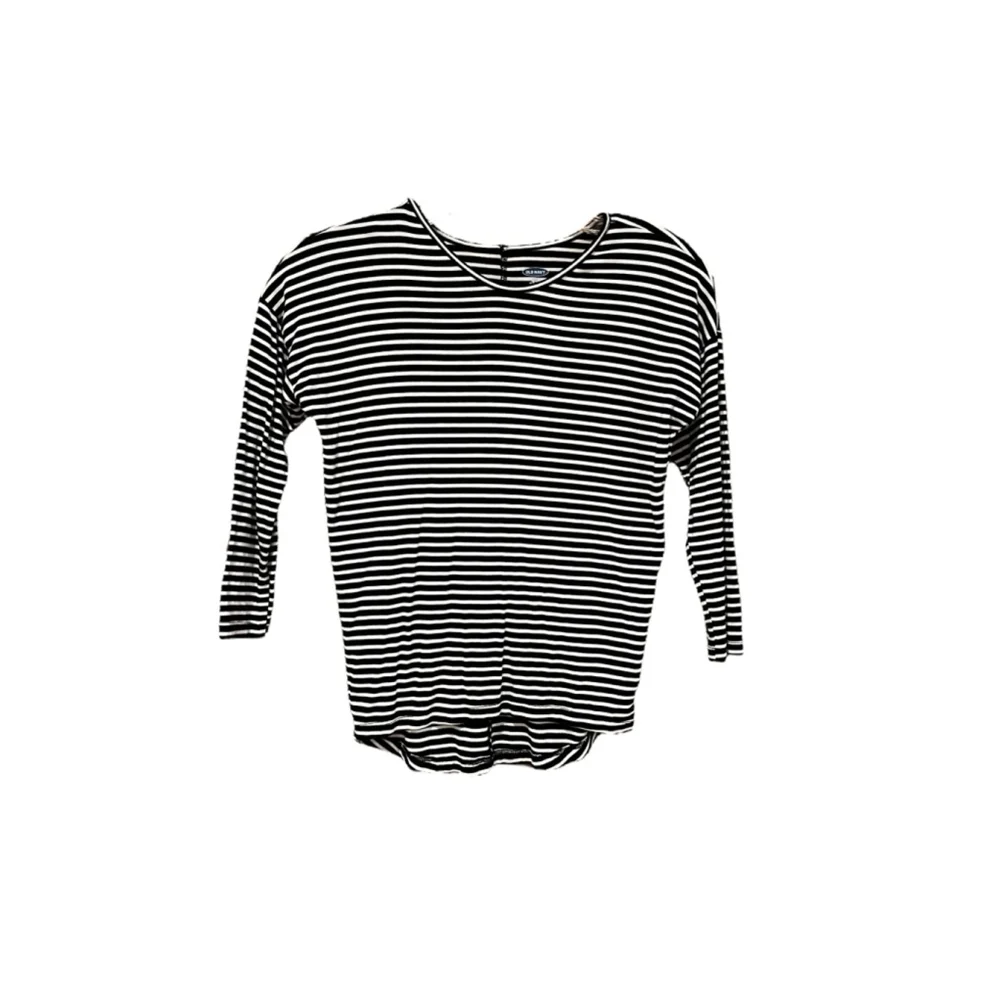 Old Navy Girls Striped Shirt Black and White Size Small